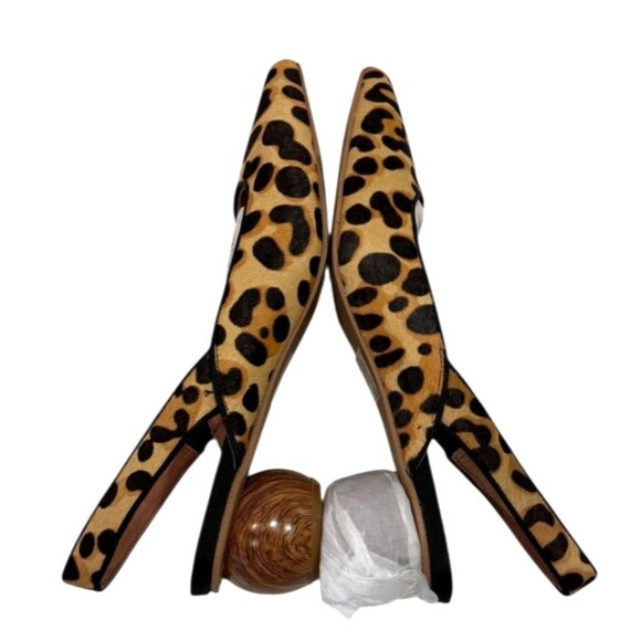 Matiko Women's Circa Sling Back Animal Print Wooden Heel  Flats Size 39/ US 9 NI - Picture 6 of 8